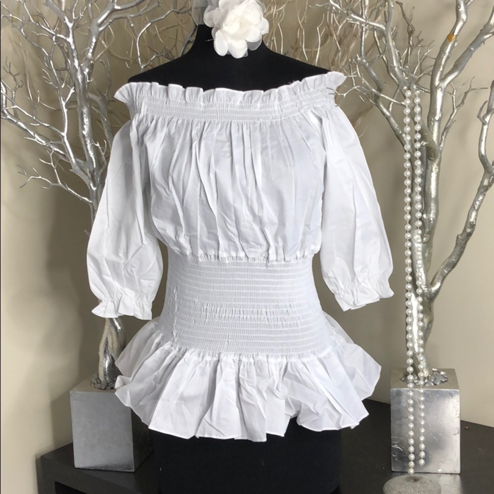 Designer style off shoulders top blouse
